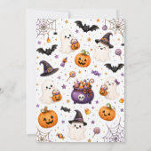 キラキラハロウィンゴーストパンプキンハロウィンパーティー 招待状 (裏面)