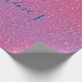 キラキラバラ金ゴールドピンクハッピーバレンタインデー ラッピングペーパー (角)