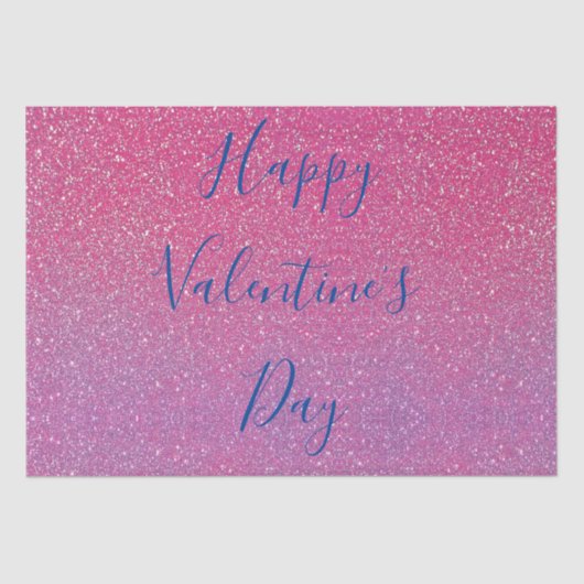キラキラバラ金ゴールドピンクハッピーバレンタインデー 薄葉紙 (正面)