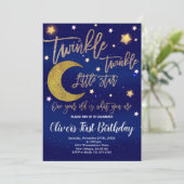 キラキラバースデー 月と星の誕生日 招待状 (スタンド正面)