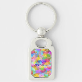 キラキラパーソナライズされた輝くクリスマス キーホルダー