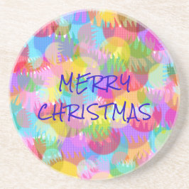 キラキラパーソナライズされた輝くクリスマス コースター