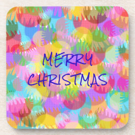 キラキラパーソナライズされた輝くクリスマス コースター