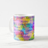 キラキラパーソナライズされた輝くクリスマス コーヒーマグカップ (正面左)