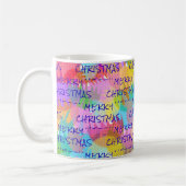 キラキラパーソナライズされた輝くクリスマス コーヒーマグカップ (左)
