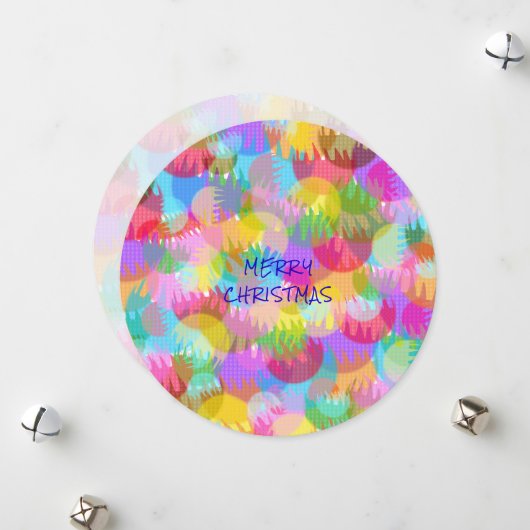 キラキラパーソナライズされた輝くクリスマス シーズンカード (正面/裏面インサイチュ)