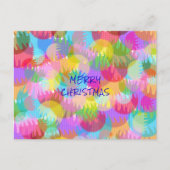 キラキラパーソナライズされた輝くクリスマス シーズンポストカード (正面)