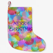 キラキラパーソナライズされた輝くクリスマス スモールクリスマスストッキング (正面)