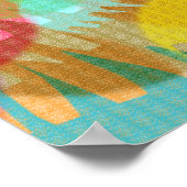 キラキラパーソナライズされた輝くクリスマス ポスター (角)