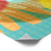 キラキラパーソナライズされた輝くクリスマス ポスター (角)