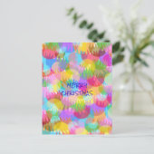 キラキラパーソナライズされた輝くクリスマス ポストカード (スタンド正面)