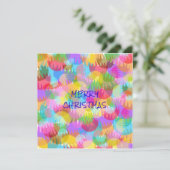 キラキラパーソナライズされた輝くクリスマス 招待状 (スタンド正面)