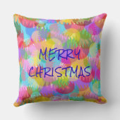 キラキラパーソナライズされた輝くメリークリスマス20 クッション (裏面)