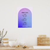 キラキラビューティーネイルサロン メニュー価格リスト ポスター (キッチン)