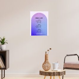 キラキラビューティーメイクネイルサロンのメニュー価格リスト ポスター