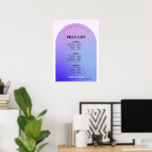 キラキラビューティーメイクネイルサロンのメニュー価格リスト ポスター (ホームオフィス)