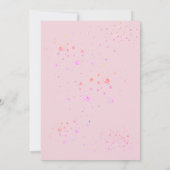 キラキラピンク スウィート16 誕生日招待状 招待状 (裏面)