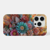 キラキラフラワーiPhoneケース iPhoneケース (裏面横)