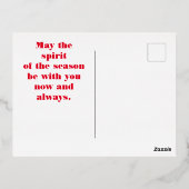 キラキラホリデー　メリークリスマス 箔シーズンポストカード (裏面)