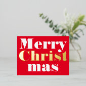 キラキラホリデー　メリークリスマス 箔シーズンポストカード (立ち正面)