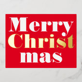 キラキラホリデー　メリークリスマス 箔シーズンポストカード (正面)