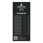 キラキラホログラムヘアサロン料金表 ラックカード (正面)