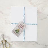 キラキラボケホリデーパイン ギフトタグ (より糸付き)