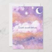 キラキラモダンキラキラ小さな星の赤ちゃんシャワー 招待状 (正面)