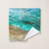 キラキラモダンスアート抽象芸術バスタオルセット バスタオルセット (ウォッシュタオル)