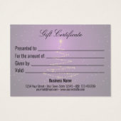 キラキラモダン輝くクリスマスツリーのギフトカード (裏面)