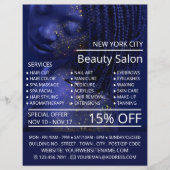 キラキラモデル、ビューティーセラピスト、美容院の広告 チラシ (正面)