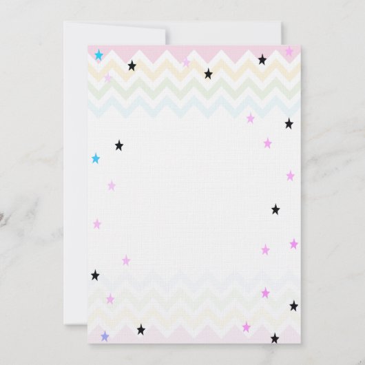 キラキラユニコーン・レインボースターズ誕生日招待状 招待状 (裏面)