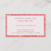 キラキラ光のブルーンクグリッターテクスチャ 名刺 (裏面)