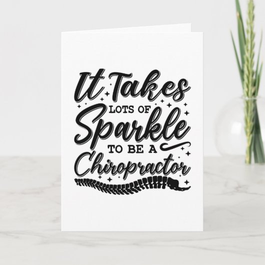 キラキラ光るカイロプラクターカイロプラクティック カード (正面)