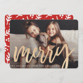 キラキラ光るメリー写真カード シーズンカード (正面/裏面)