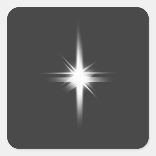 キラキラ光る小さな星 スクエアシール (正面)