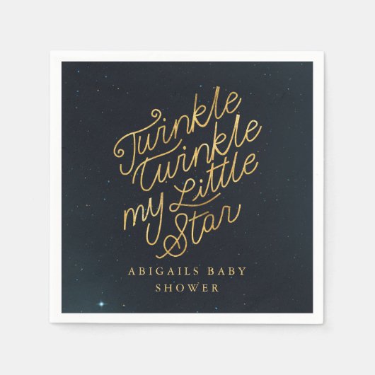 キラキラ光る私の小さな星 スタンダードカクテルナプキン (正面)
