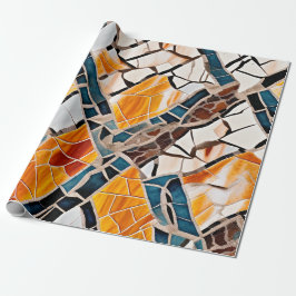 キラキラ光る結晶モザイク ラッピングペーパー