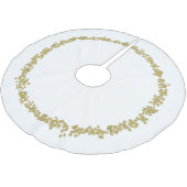 キラキラ光スキャッタを含む任意の金ゴールド ブラッシュドポリエステルツリースカート (アングル)