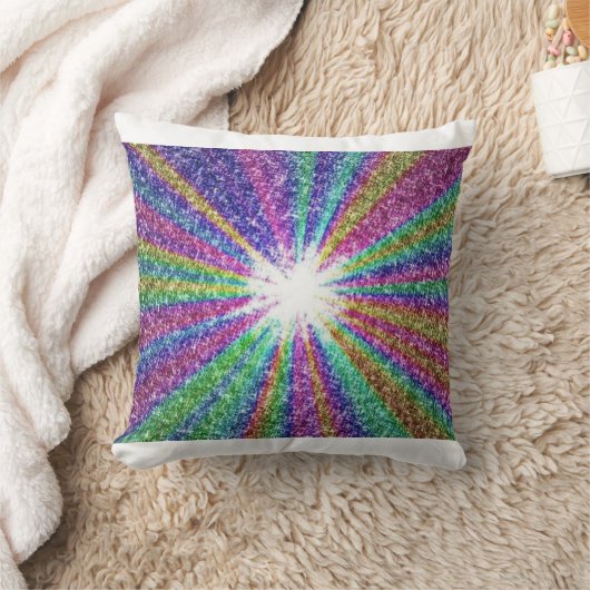キラキラ光ポリエステル装飾用クッション。 クッション (ブランケット)