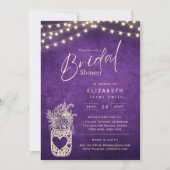 キラキラ光 |バ素朴ンウッドランド結婚ズ 招待状 (正面)