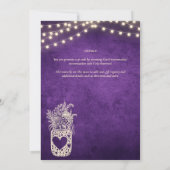 キラキラ光 |バ素朴ンウッドランド結婚ズ 招待状 (裏面)