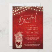 キラキラ光 |バ素朴ンウッドランド結婚ズ 招待状 (正面)