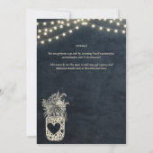 キラキラ光 |バ素朴ンウッドランド結婚ズ 招待状 (裏面)