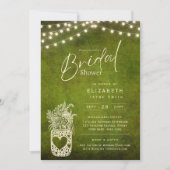 キラキラ光 |バ素朴ンウッドランド結婚ズ 招待状 (正面)