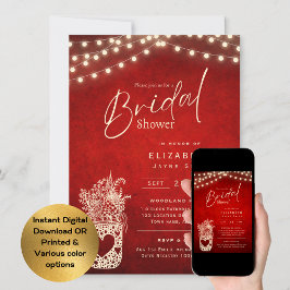 キラキラ光 |バ素朴ンウッドランド結婚ズ 招待状