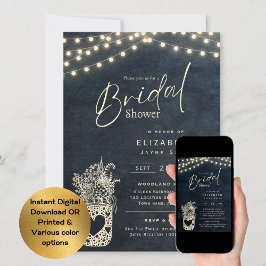 キラキラ光 |バ素朴ンウッドランド結婚ズ 招待状