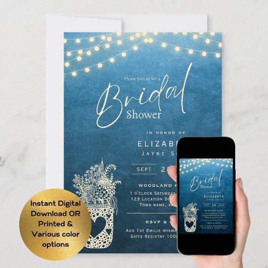 キラキラ光 |バ素朴ンウッドランド結婚ズ 招待状