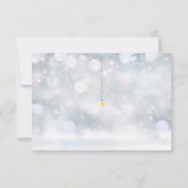 キラキラ冬男女兼用の赤ちゃんシャワー 出欠カード (裏面)