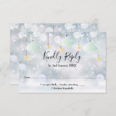 キラキラ冬男女兼用の赤ちゃんシャワー 出欠カード (正面/裏面)